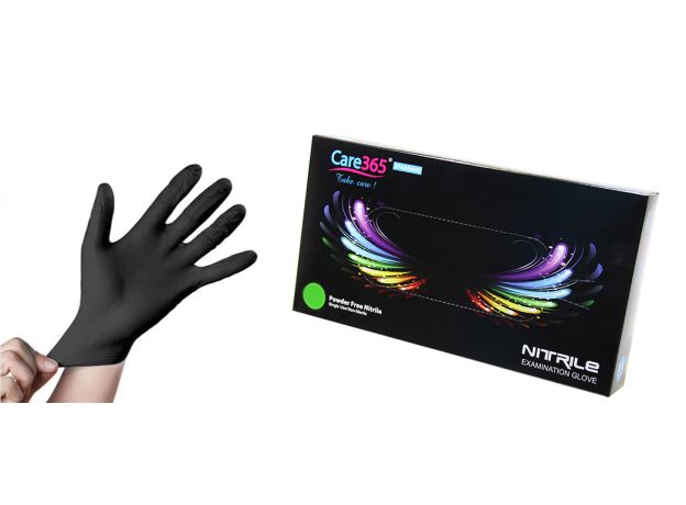 Перчатки NITRILE (Нитрил) Черные (Black) Размер S
