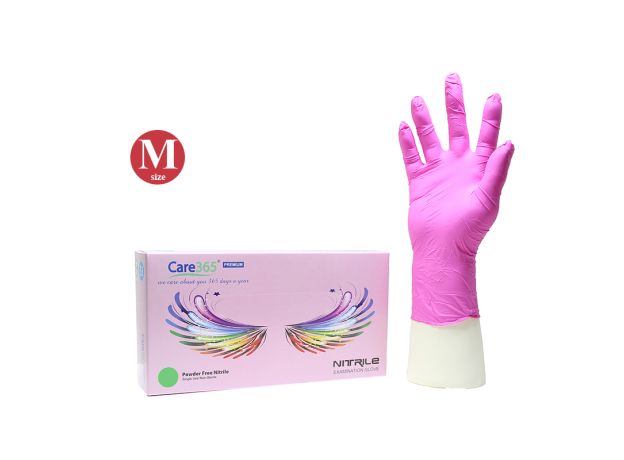 Перчатки NITRILE (Нитрил) Розовая (pink) Размер M