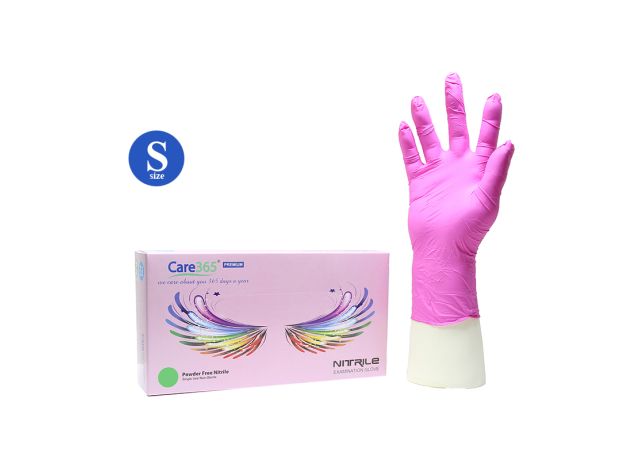 Перчатки NITRILE (Нитрил) Розовая (pink) Размер S