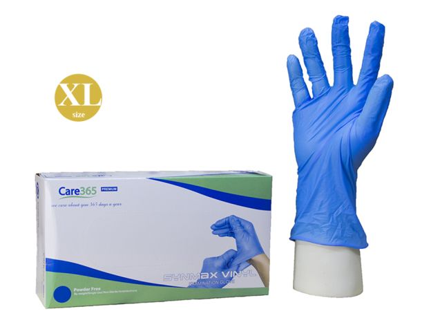 Перчатки VYNYL SYNMAX (Винил) Голубой (BLUE) Размер XL