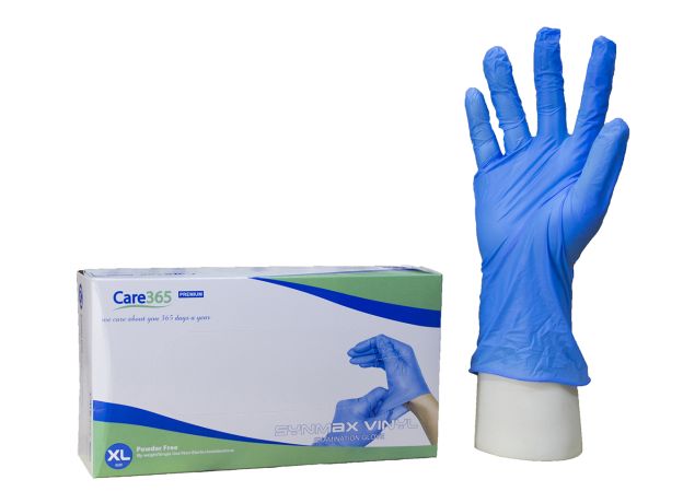 Перчатки VYNYL SYNMAX (Винил) Голубой (BLUE) Размер XL