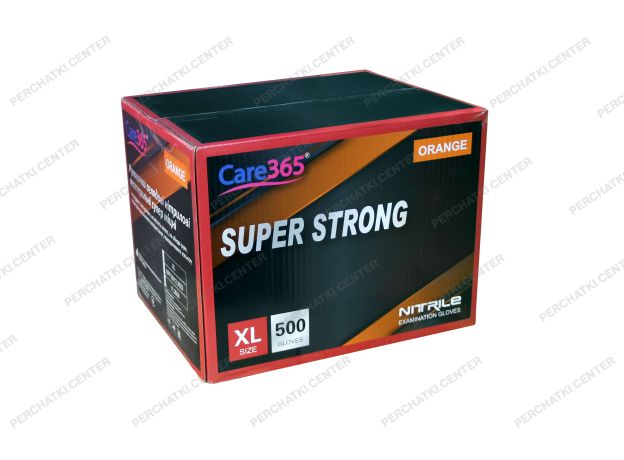 Перчатки нитриловые суперпрочные 50 шт. хозяйственные, размер XL - ORANGE